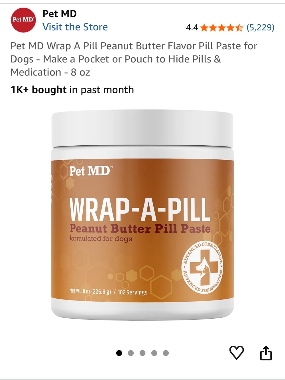 Pet MD Wrap-A-Pill for Dogs - 8oz